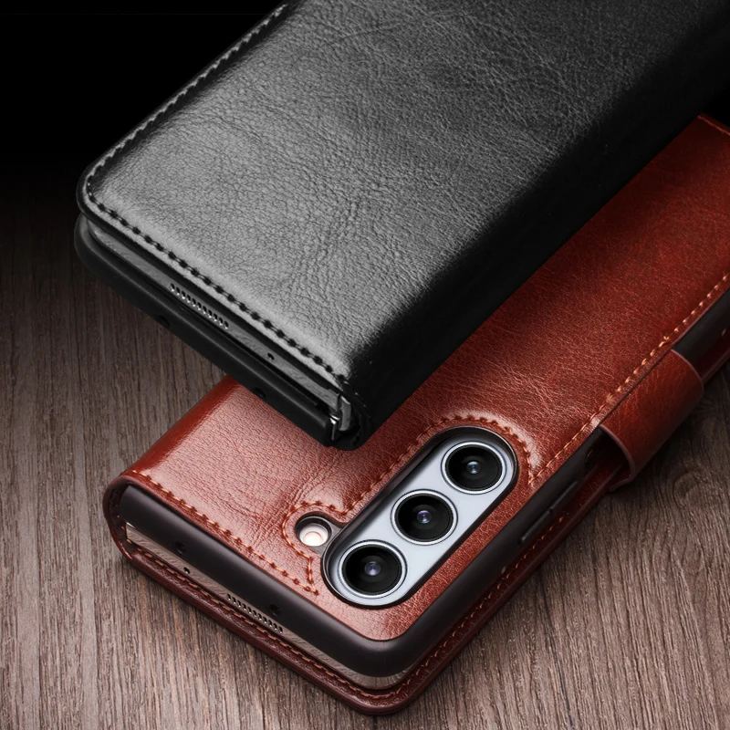 QIALINO Premium Genuine Leather Case for Samsung Galaxy Z Fold5 Card Slot Wallet Cover For Samsung Galaxy Z Fold 5 5G Case