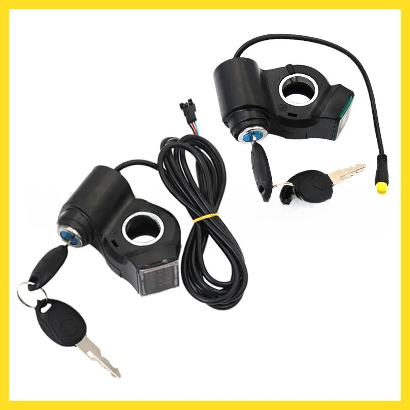 AliExpress NONE Electric Scooter Thumb Throttle Voltmeter Digital Voltage Display Switch Power with Key Lock Bike Finger Thumb Throttle Dropship