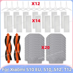 Fit For Xiaomi Robot Vacuum T12 / S10 / S10 EU /S12 B106GL, Mop 2S XMSTJQR2S/ 3C B106CN Parts Roller Side Brush Filter Mop Cloth