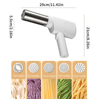 Handheld Electric Noodle Machine recharged Automatic Operated Pasta Maker Cordless Dough Pressing Machine With 5 Moulds