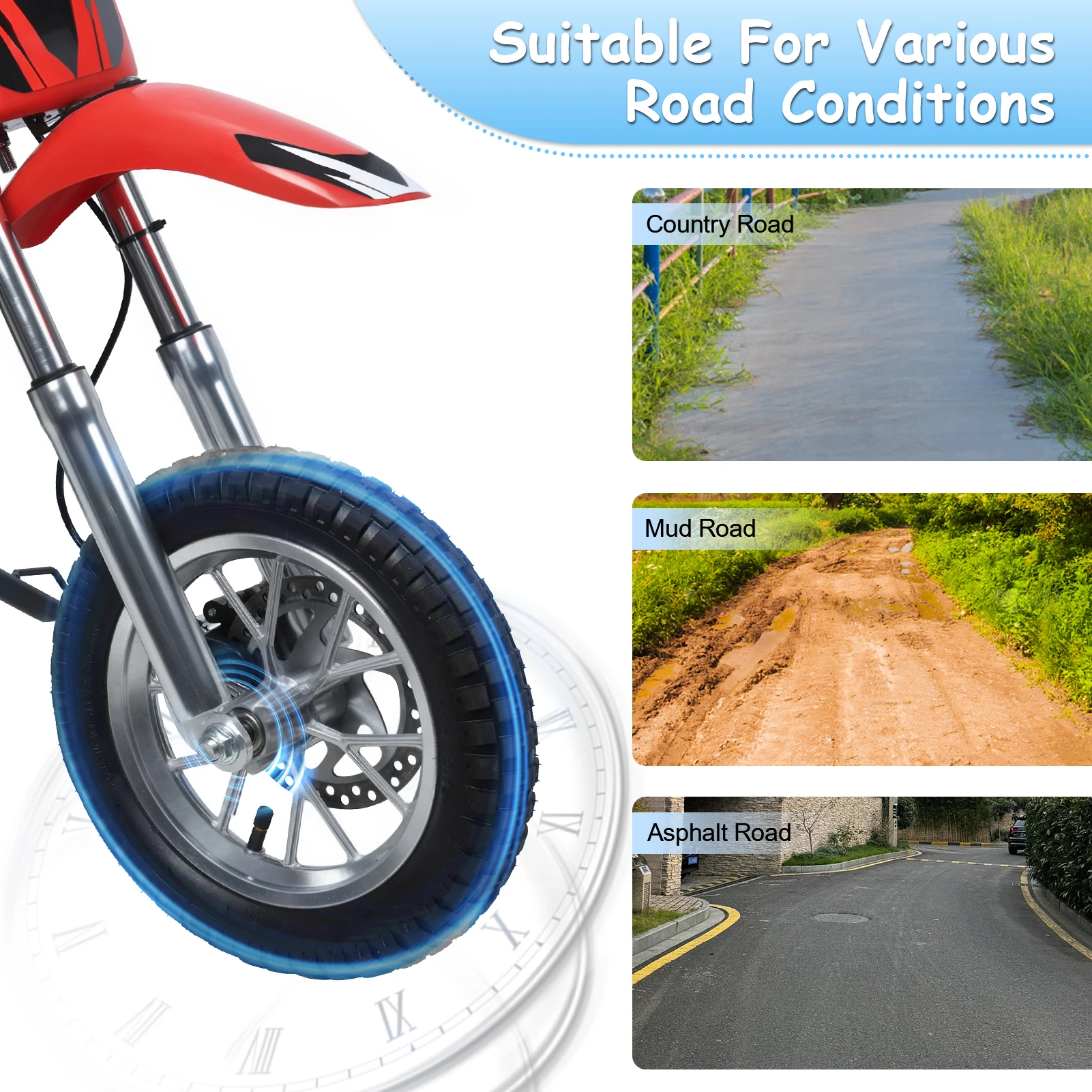 Vélo de saleté à gaz pour enfants, moto tout-terrain, mini motocross de plage, vélo de poche pour enfants, 49cc, 2 temps, D343