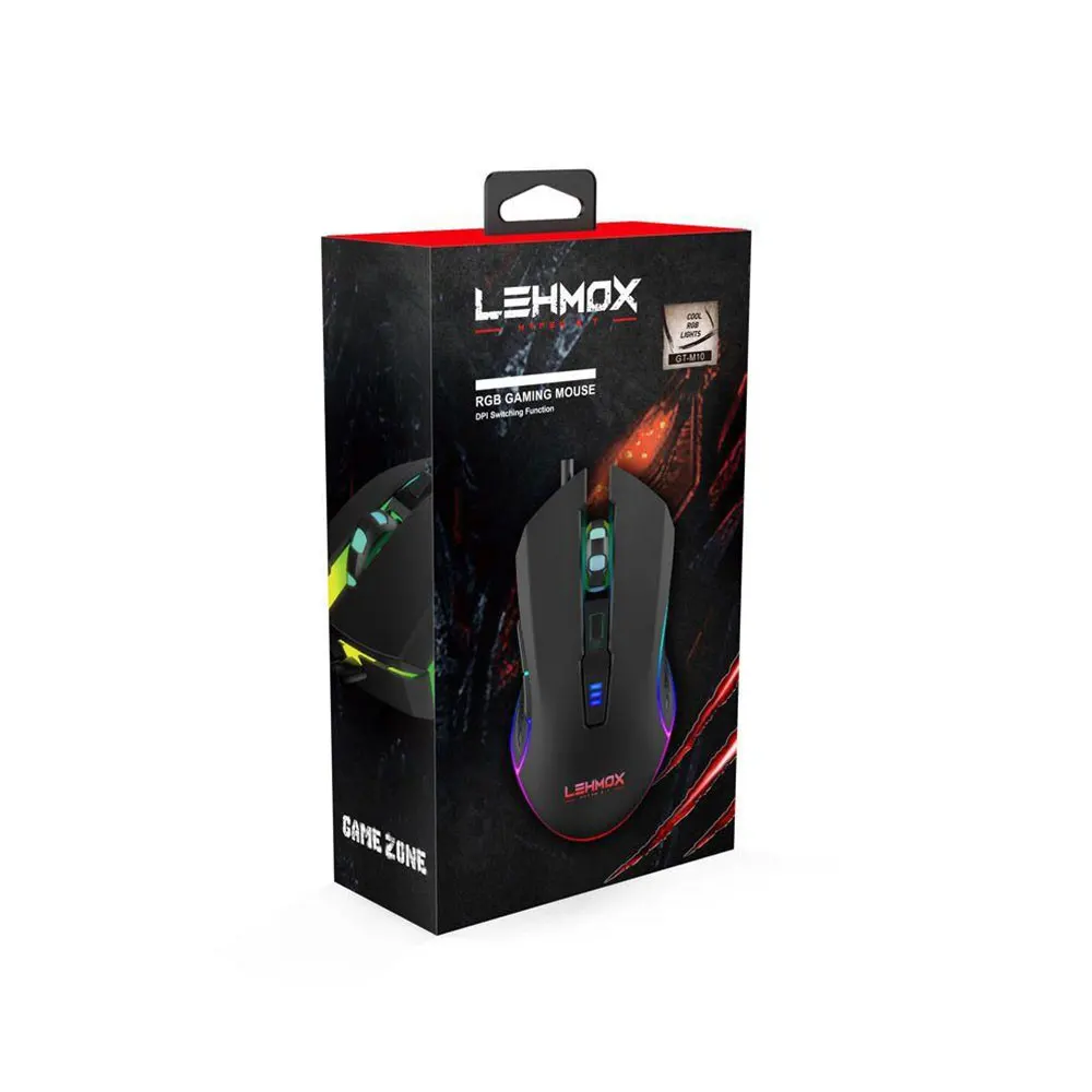 Mouse Gamer Lehmox Hyper Gt-m10 Led Rgb 3200dpi