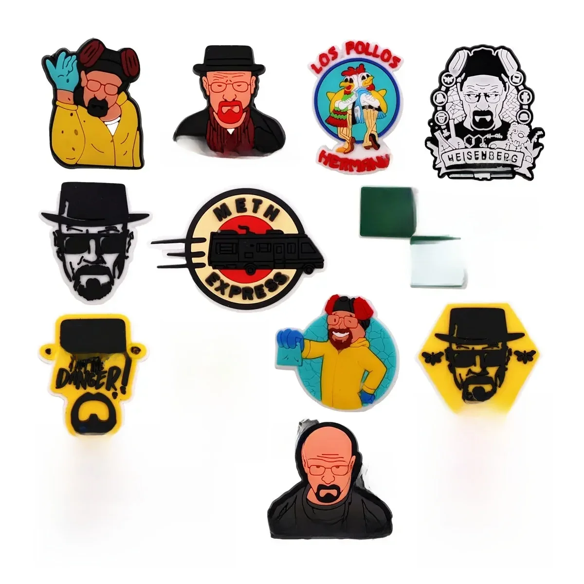 1 Pcs Classic Hot TV Series Breaking Bad PVC Shoe Charms Sandals Decorations Accessories for Clogs Buckle Unisex Party Gifts