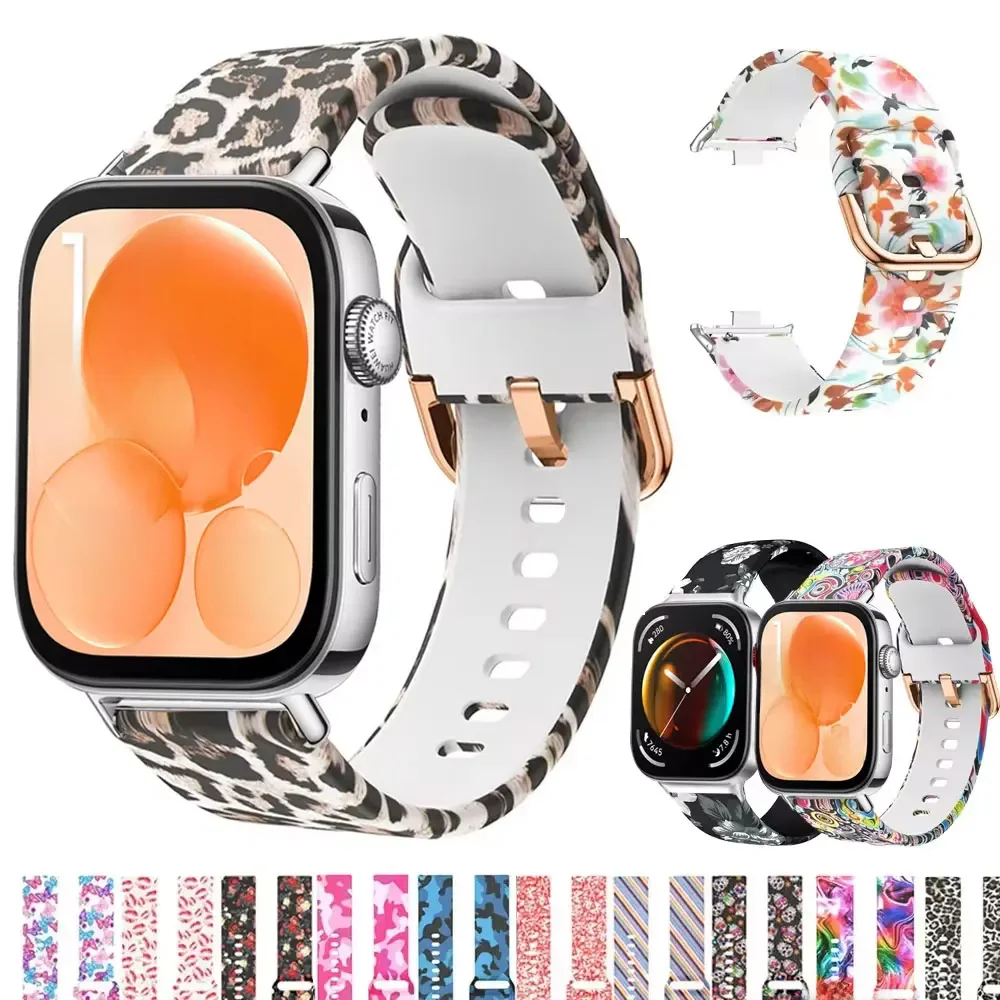 Bracelet d'impression pour Huawei montre Fit 3 remplacement Silicone SmartWatch bracelet bracelet correa Huawei montre Fit3 accessoires