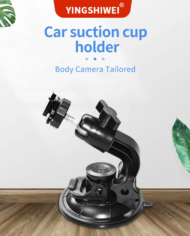 Yingshiwei YSW-21 Dash Cam Suction Thread Adapter Cup Holder Body Camera Holder Bodycam Portable Suction Cup Go Pro Accessories