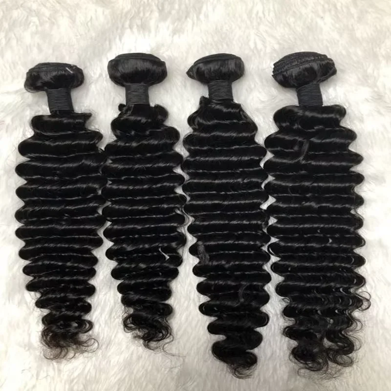 Ciocche di capelli umani brasiliani con onde profonde, 1/3/4 pezzi, lunghezza da 12 a 32 pollici, ciocche ricce profonde, 100% capelli umani Remy, 26, 28, 30, 32 pollici, per donne, estensioni di