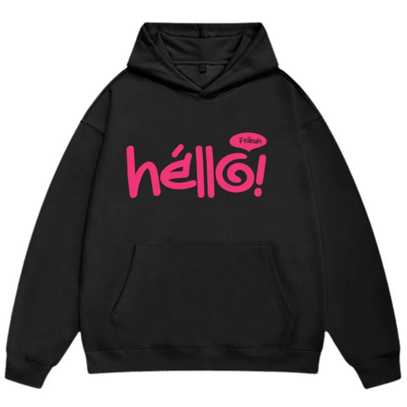 

Letter Print Thick Man Hoodie Sweatshirts Autumn Y2k Pullover Hip-Hop Streetwear American Retro Oversized Hoodies Sweatshirt Top
