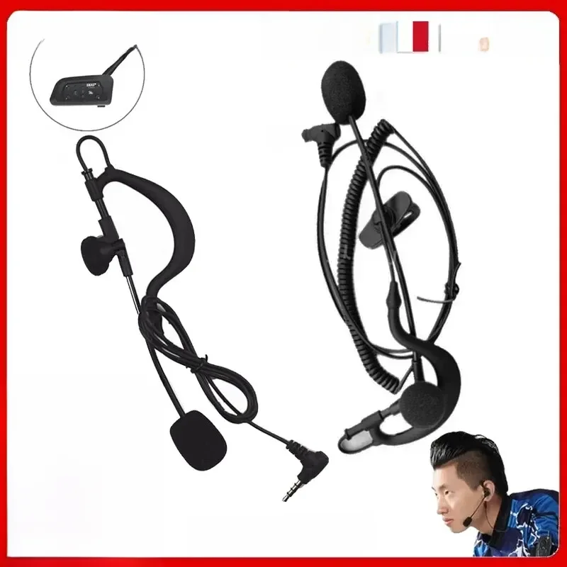 AliExpress XINOWY Bike Referee Helmet Interphone 3.5mm Jack Headset Microphone Spring/Straight Wire For EJEAS Vnetphone V6C XiNOWy V4C Intercom