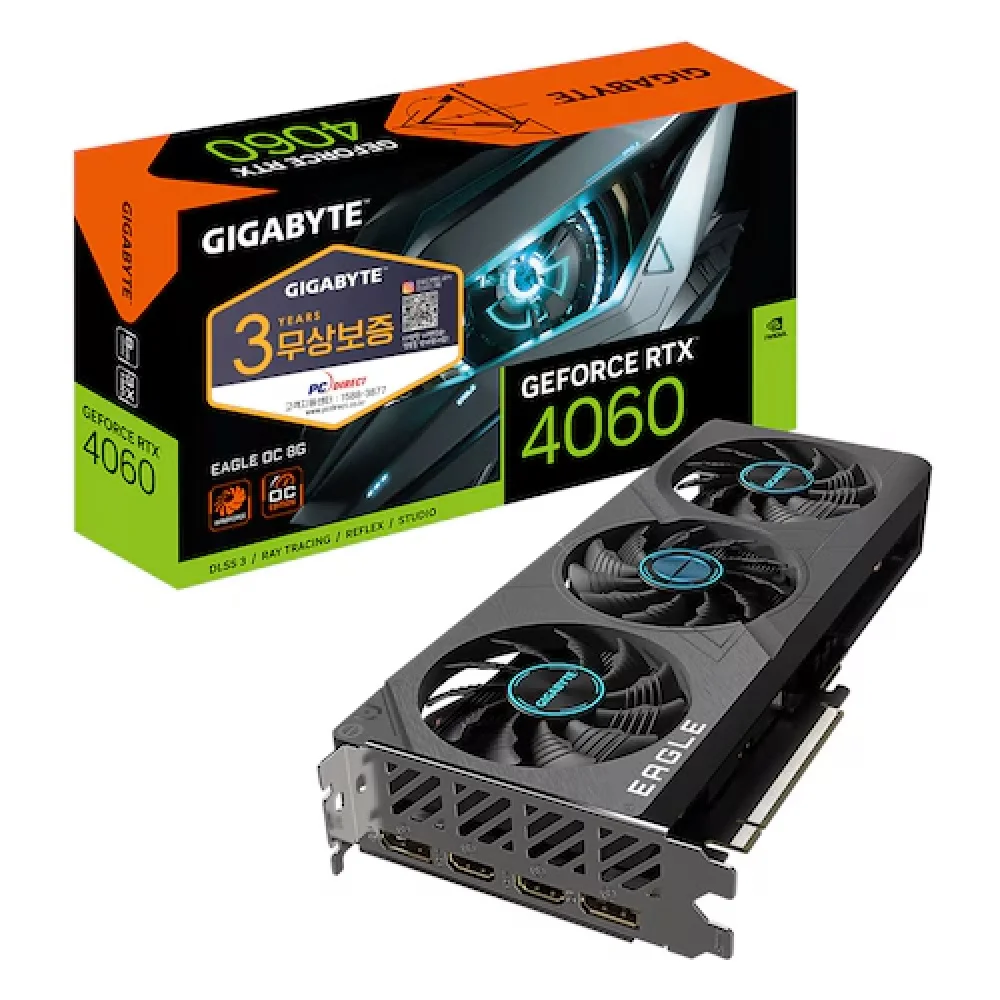 Gigabyte GIGABYTE GeForce RTX 4060 EAGLE OC D6 8GB PC Direct VGA Graphics Card Domestic distribution Original