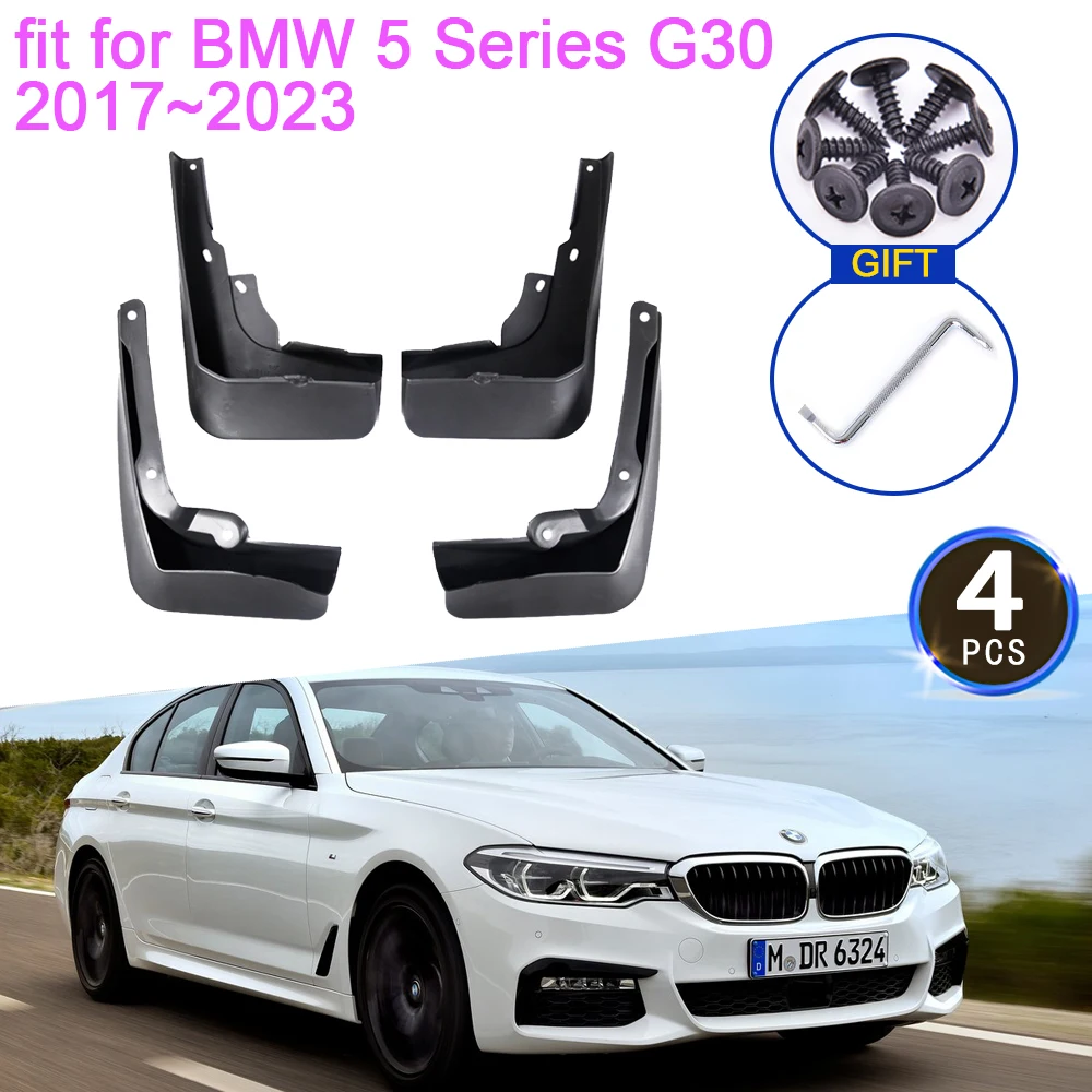 

4x для BMW 5 серии G30 2017 2018 2019 2020 2021 2022 2023 Брызговики Fender Flare Брызговики Guard Splash Fender Cover Аксессуары