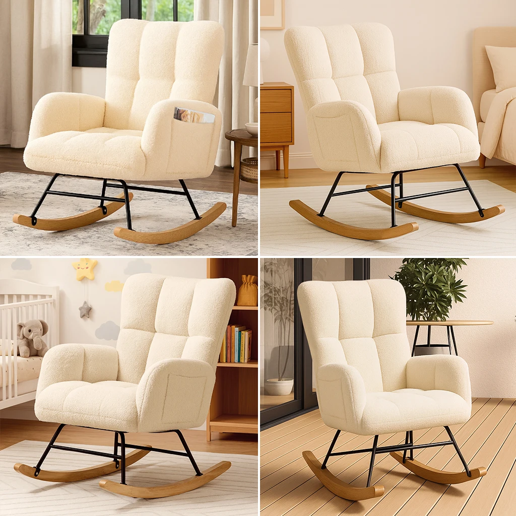 Fotel bujany COMHOMA do pokoju – Baby Nursery Rocking Chair recenzja i cena