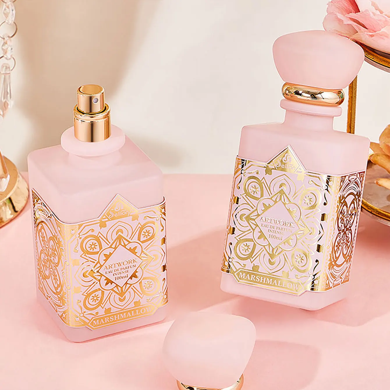 

1PC Luxury Marshmallow Eau de Parfum Intense 100ml, Sweet Cotton Candy & Floral Scent, Long Lasting Perfume for Women,