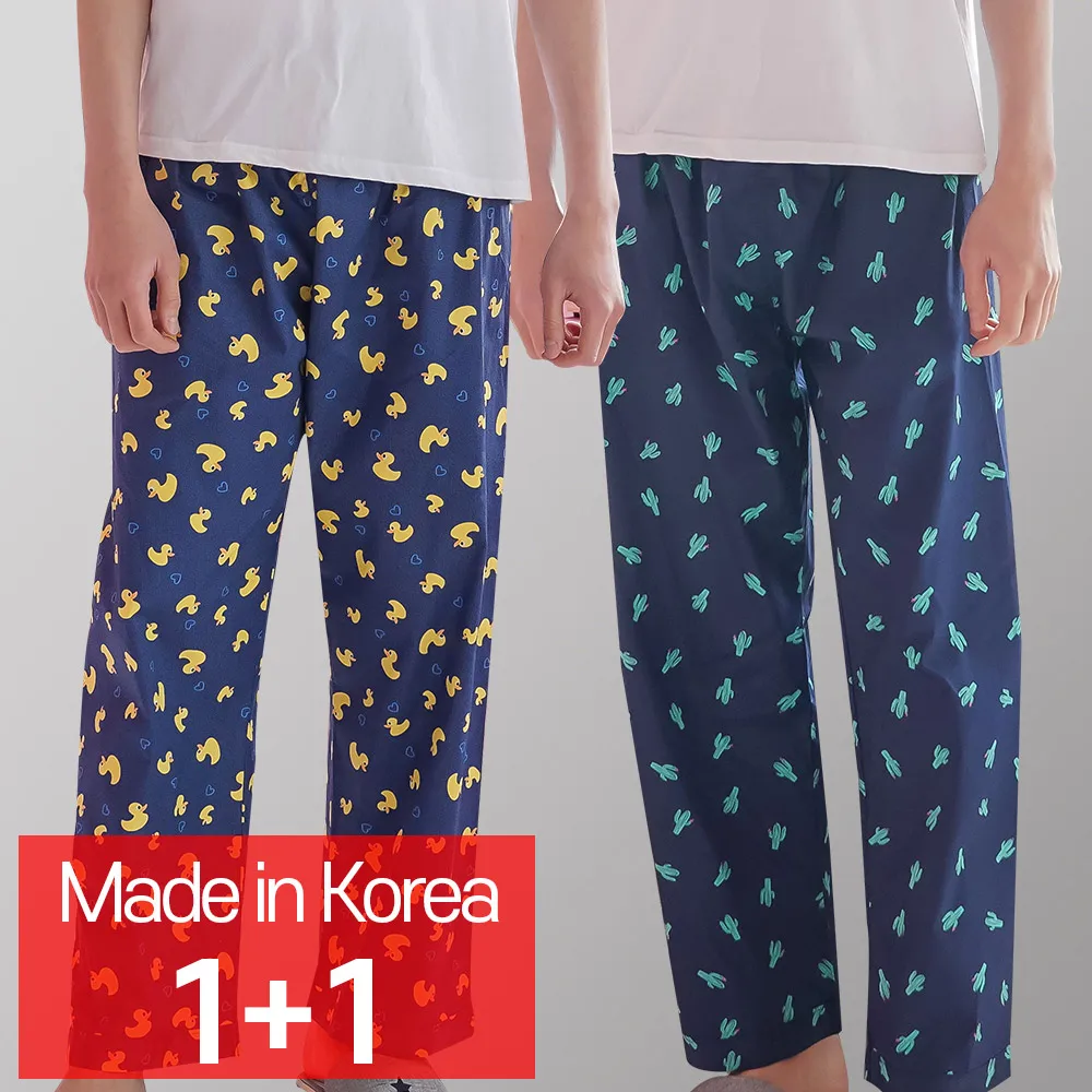 [CALL RA S](1+1 2 pieces) man's pajamas/Plan Garden + Heart Duck/Korean domestic/special cotton // pajamas/night wear/sleepwear/couple pajamas