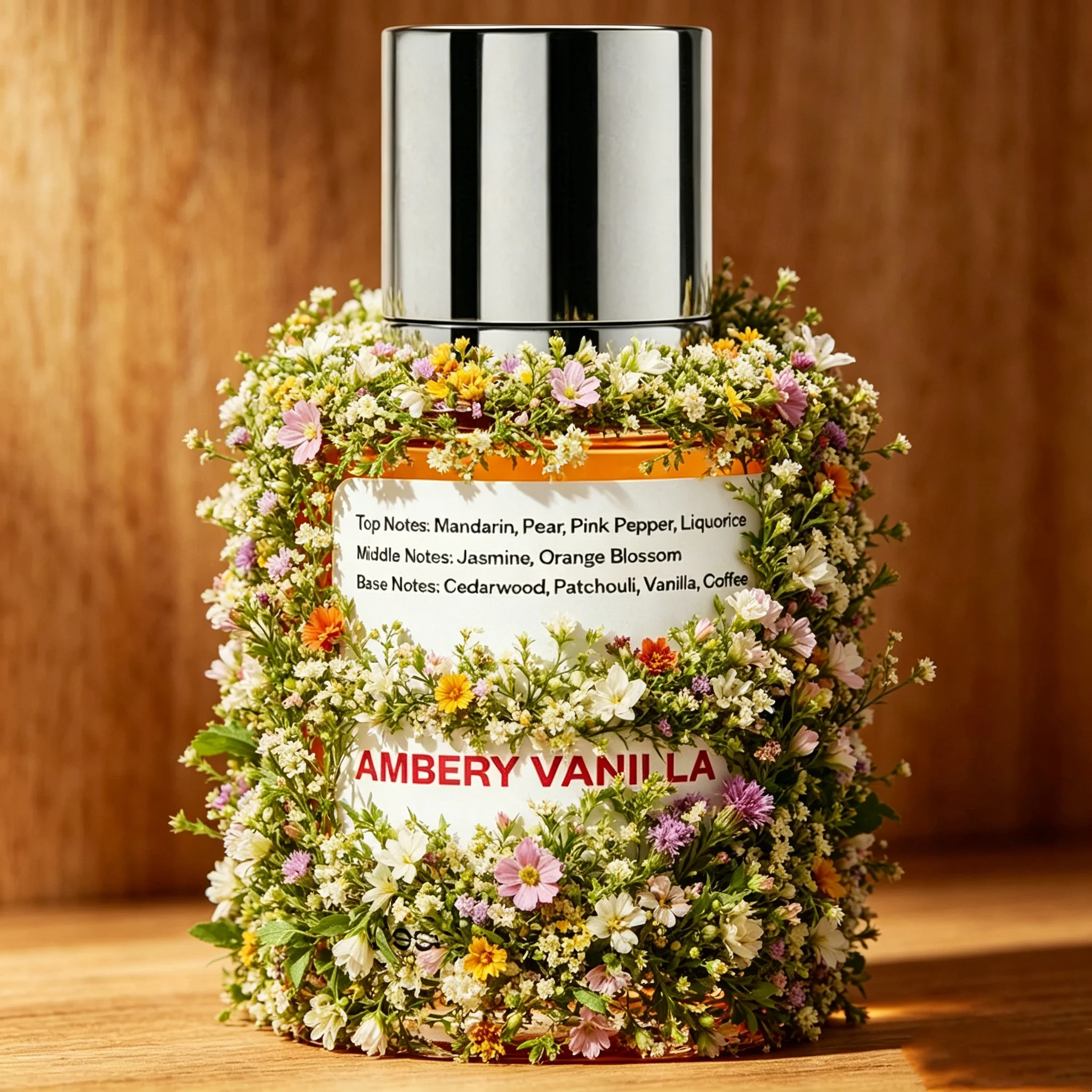 

Ambery Vanilla Eau de Parfum 50ml, Warm Amber & Coffee Woody Fragrance
