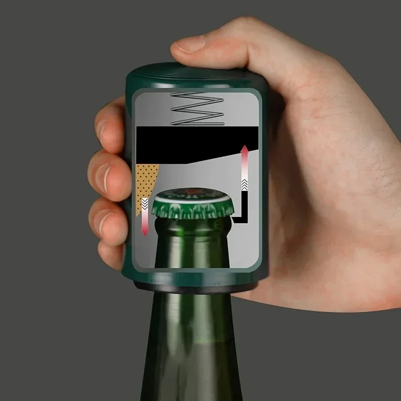 Ouvre-bouteille de bière automatique magnétique, couvercle de presse en acier inoxydable, outils tire-bouchon de bière, Gadgets de Bar portables