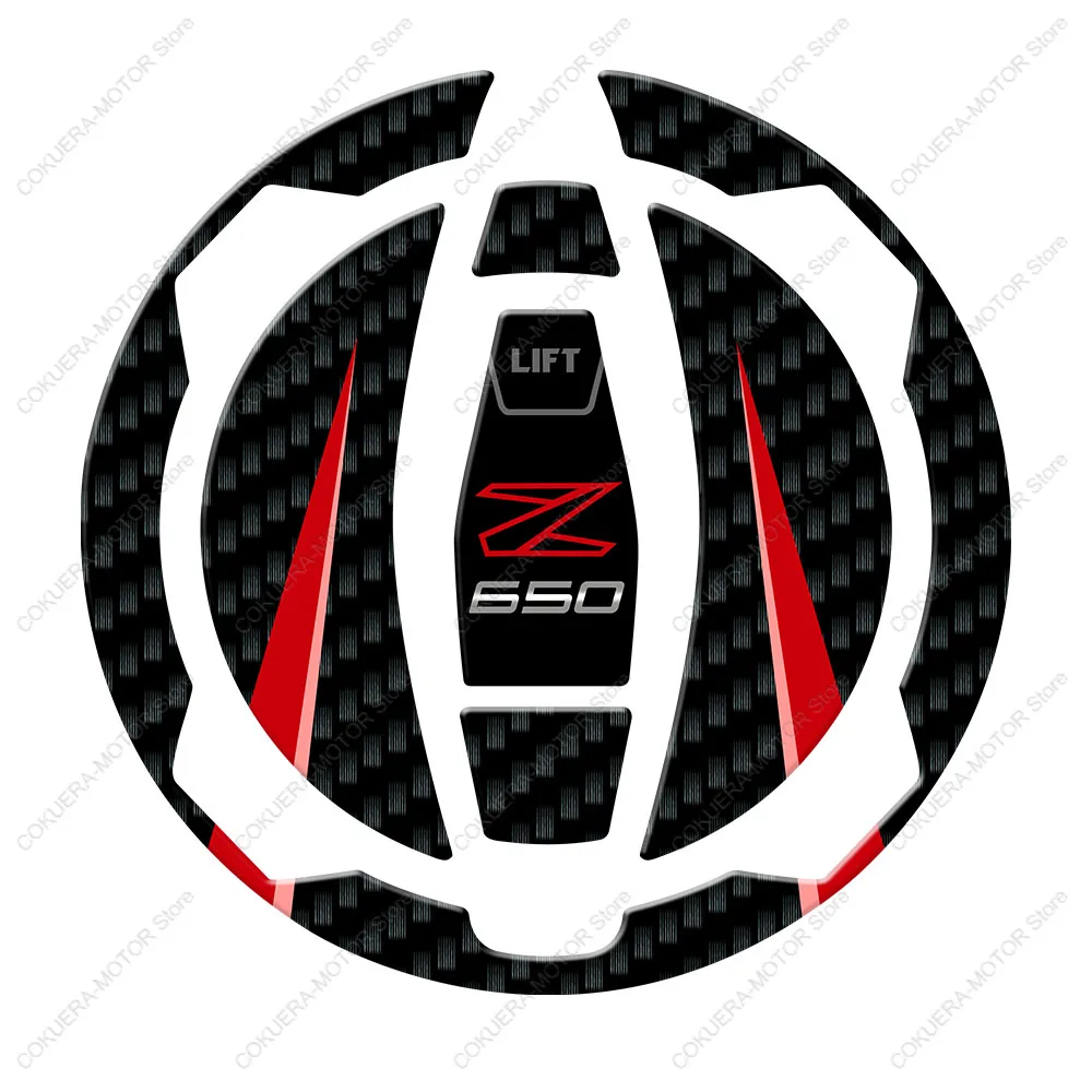خزان الوسادة عدة ل Z650 Z 650 2025 دراجة نارية الملحقات خزان الوقود ملصق ثلاثية الأبعاد راتنجات الايبوكسي ملصق المضادة للانزلاق خدش الشارات ملصق