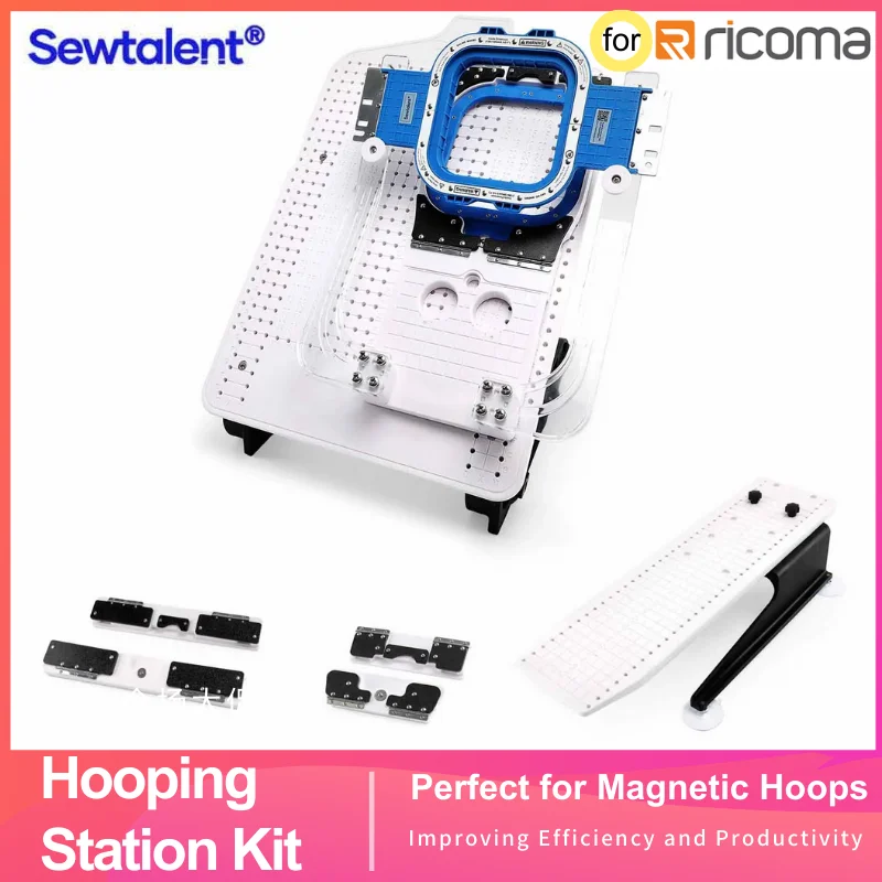 

Sewtalent Magnetic Mighty Hoop Frame Starter Kit Hooping Station Board for Ricoma EM1010 Machines