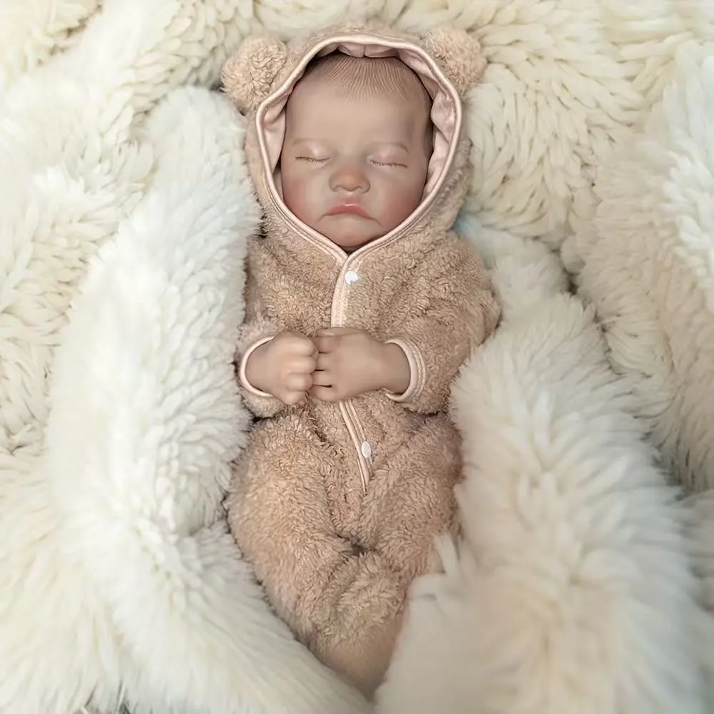 Poupées bébé Reborn réalistes-poupée réaliste en vinyle souple de 18 pouces, poupées bébé de la vie réelle portables (poupée uniquement/pas d'accessoires)