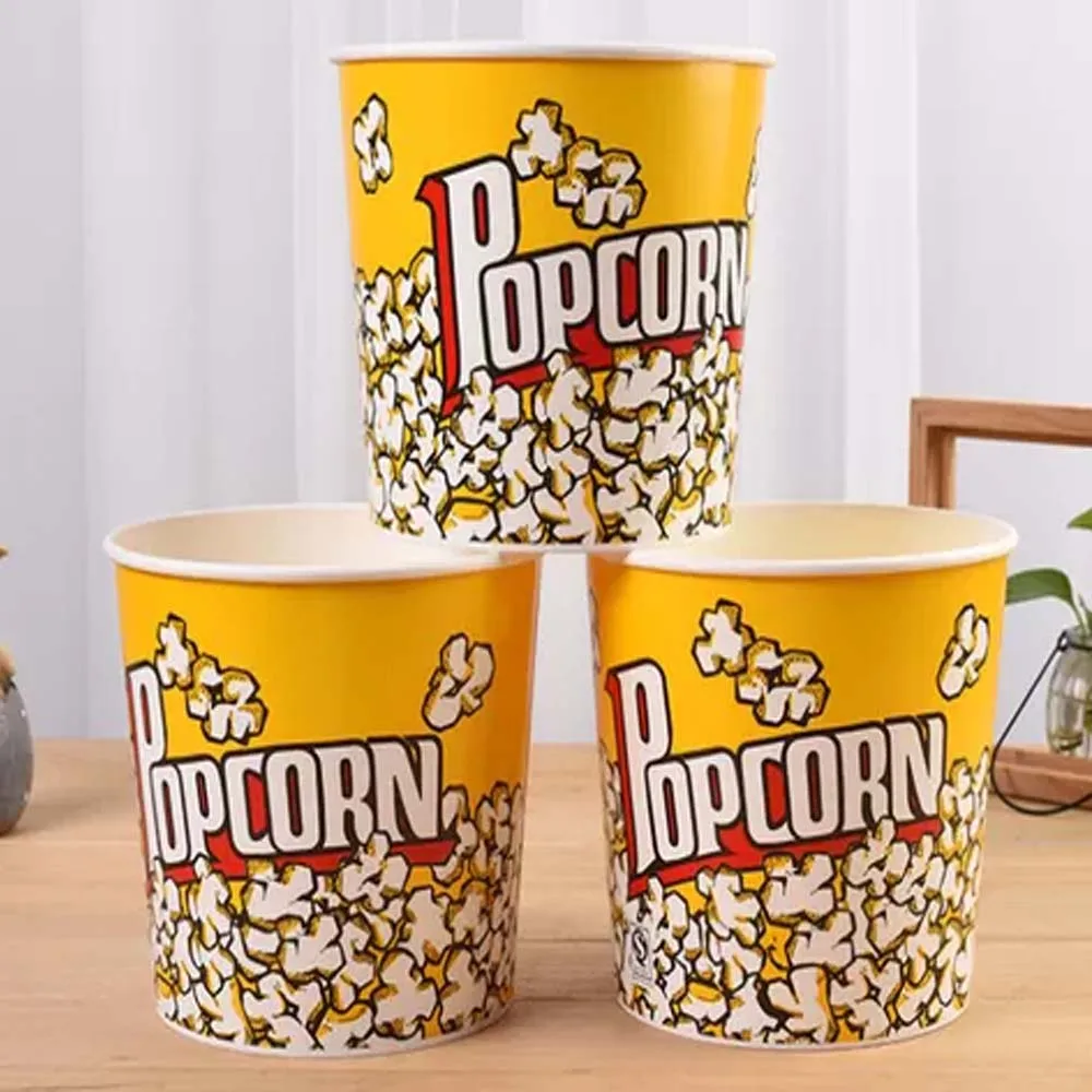Cubeta Para Palomitas. Palomero. Diseño Popcorn. Con Asa / ø14.5*14.5 cm / 1500 ml / PLÁSTICO