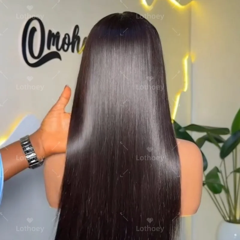 360 풀 레이스 가발 인모 글루리스 프리 플러킹 브라질리언 스트레이트 5x5 13x4 레이스 프론탈 가발 여성용