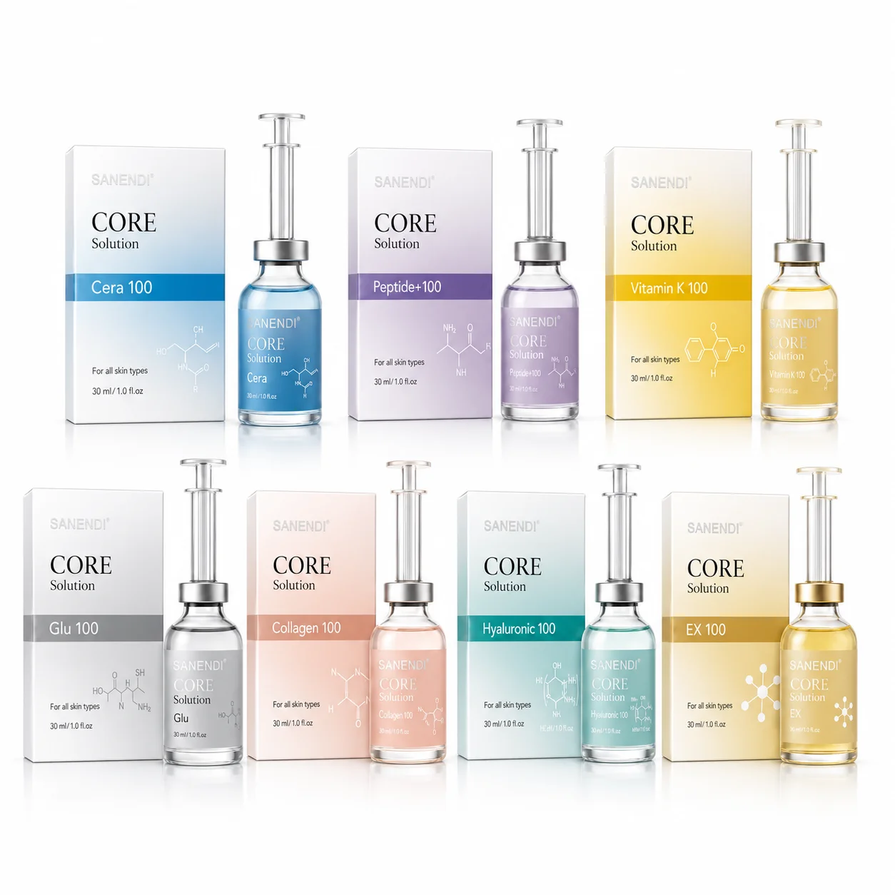CORE Facial Collection Peptide HA Bright Skin Balance Extract  Salon Moisturizing and hydrating Korean Facial Essence