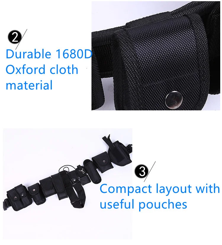 Yingshiwei YSW-035 Nylon Safety Vest Outdoor Security Guard Adjustable Heavy Law Enforcement 10 Body Cam Accessories Duty Belt