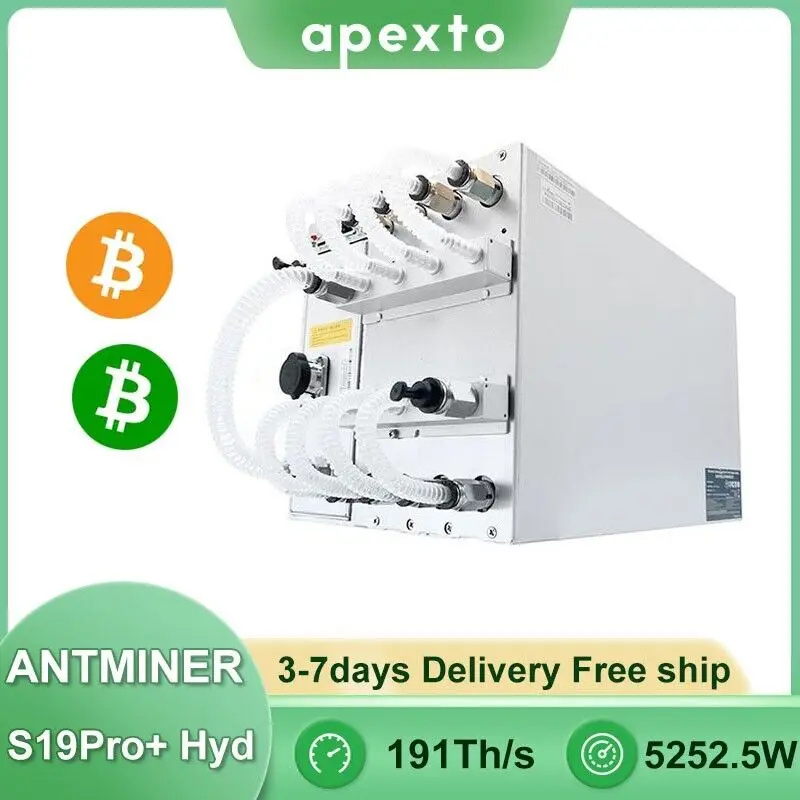 

Новинка Bitmain Antminer S19 Pro + Hyd 191Th/s Asic Bitcoin BTC Майнер 5252,5 Вт