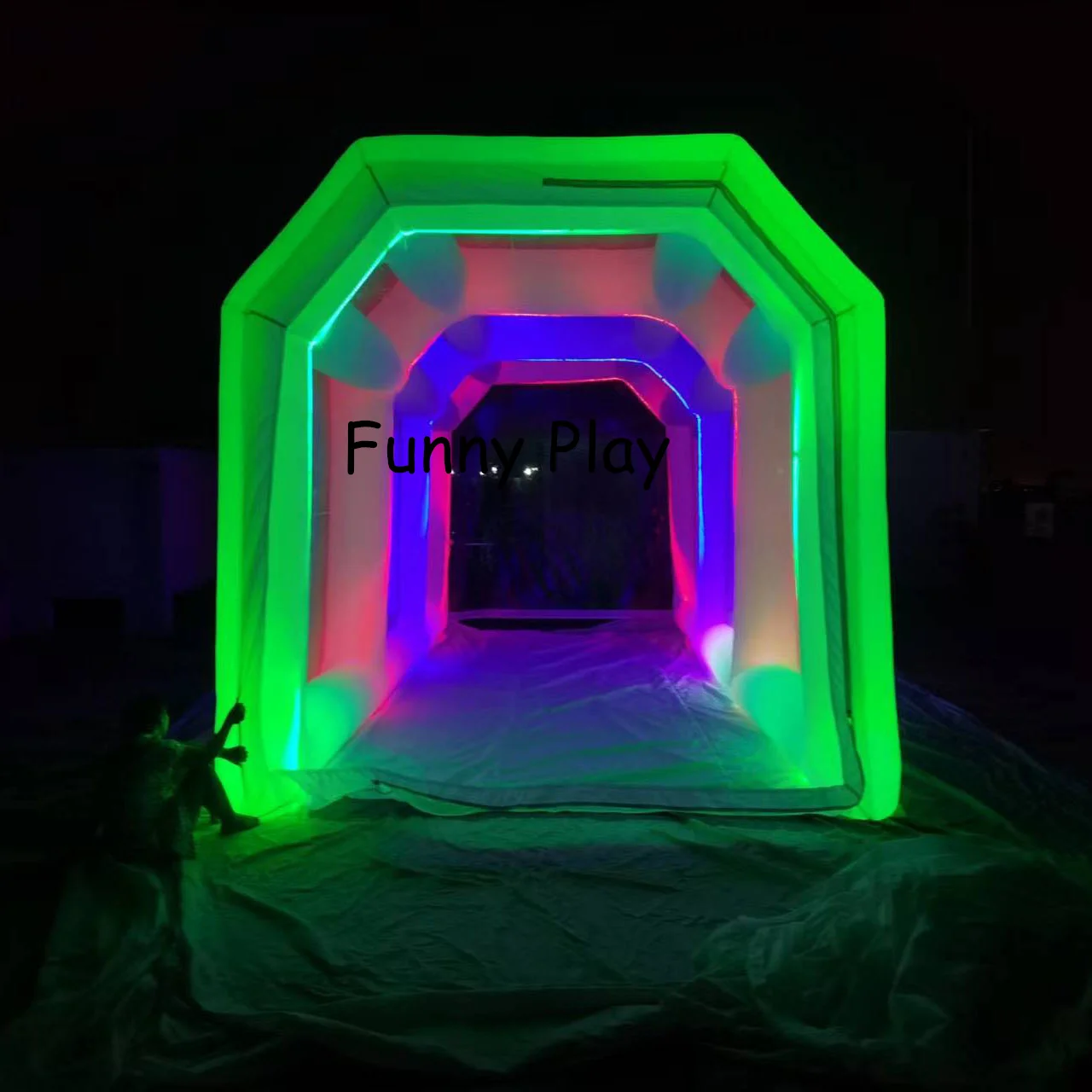 led lighting Portable Inflatable Spray Paint Booth Hire For Car Washing Led glowing inflatable Photo Booth tent For Trade show