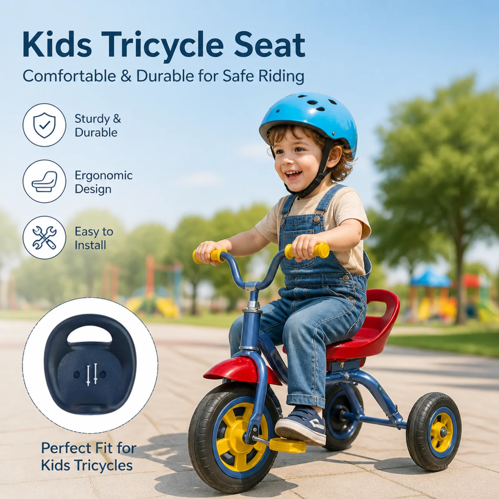 Kids Tricycle Seats Kids Tricycle Saddle Replacement Kart Seat Saddle Ride on Trike Racing Go Kart Car Seats Saddle for Bikes