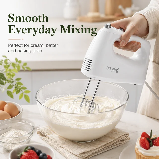 Everyday Baking Hand Mixer, 400W 5-Speed Electric Kitchen Mixer with Dough Hooks, Turbo Beaters and Whisk for Cake, Cookie Dough and Cream 3 Everyday Baking Hand Mixer, 400W 5-Speed Electric Kitchen Mixer with Dough Hooks, Turbo Beaters and Whisk for Cake, Cookie Dough and Cream 3