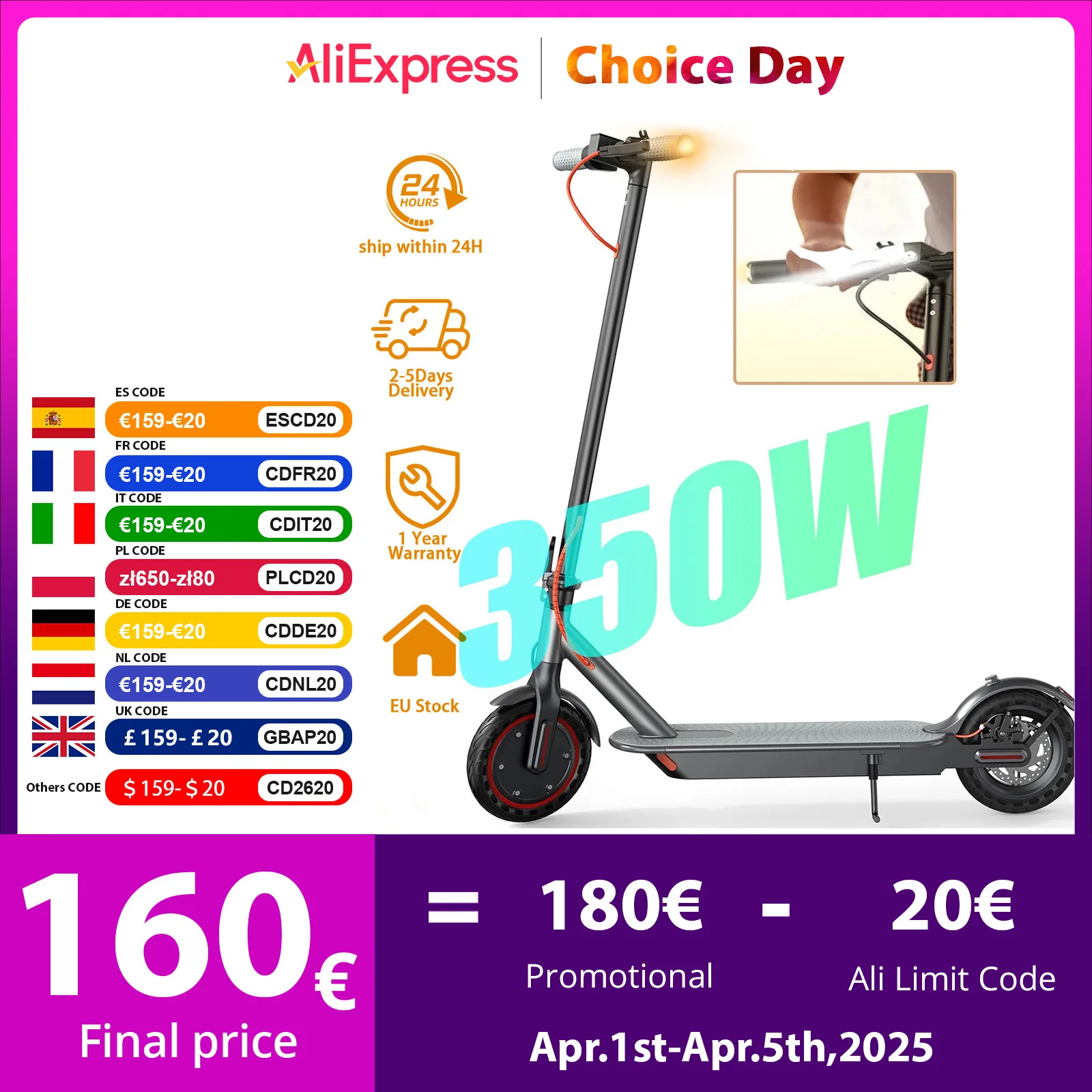 JUICEASE TUYAS 25KM Scooter Elettrico 31KM/H 350W Per Adulti Pieghevole Indicatori di direzione