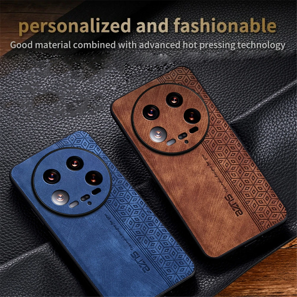 Luxury Business Style Leather Phone Case For Xiaomi 14 13 Ultra 13T 13 12T 12 12S Pro Shockproof Cover For Xiaomi 13 12 Lite