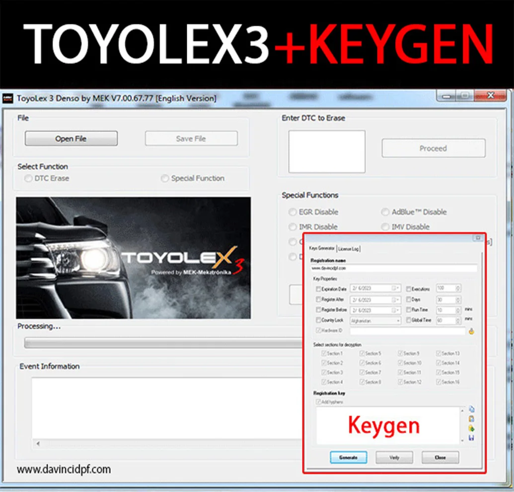 TOYOLEX3+KEYGEN Diagnostic Software TOYOLEX3+KEYGEN UNLIMITED USER for To-yo-ta for Lexus Car Software Tools