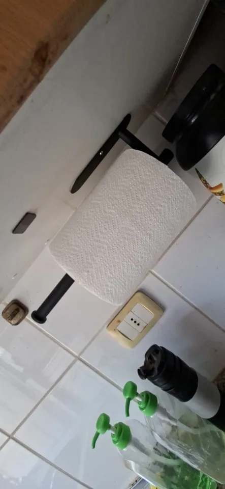 Kitchen Paper Towel Holder Adhesive Tissue Hanger Toilet Roll Paper Dispenser Cabinet Storage Napkin Rack Bathroom Accessories photo review