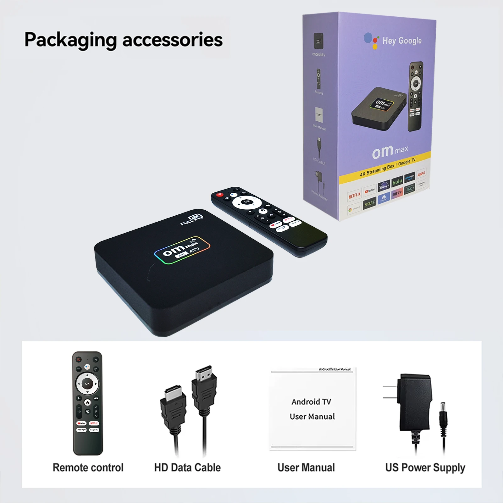 OM MAX 2025, горячая распродажа, Android TV Box S905L3, амlogic Chips, система iATV, 4k HD Bluetooth5.0, голосовой пульт дистанционного управления, двойной 2,4G/5G tvbox