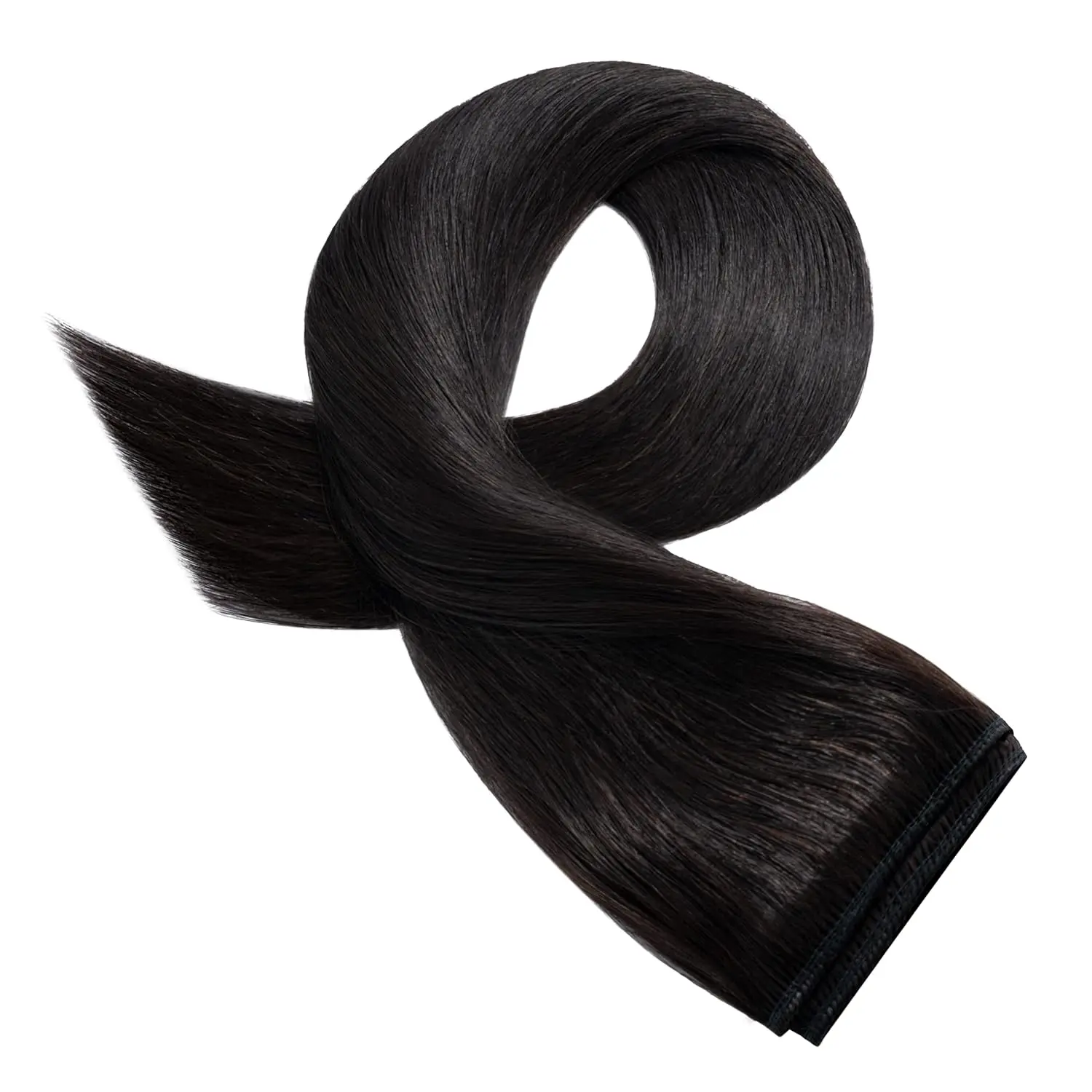 Clip In Human Hair Extensions 1 Piece 5 Clips 3/4 Full Head Clip On Remy Hair Extension Natural Color One-Piece Clip Ins