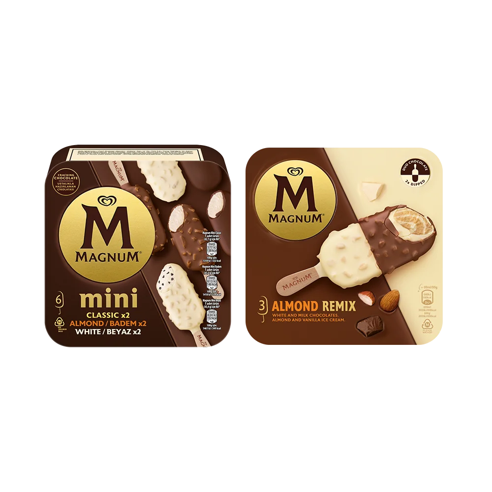 Magnum Almond Remix Pack (85ml x 3 Mice) x 1 Pack + Magnum Mini Pack (55ml x 6 Mice) x 1 Pack