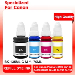 Universal Refill Dye Ink For CAN Pixma G3100 2100 4000 2800 GI-490 GI-790 GI-190 Desktop Inkjet Printer