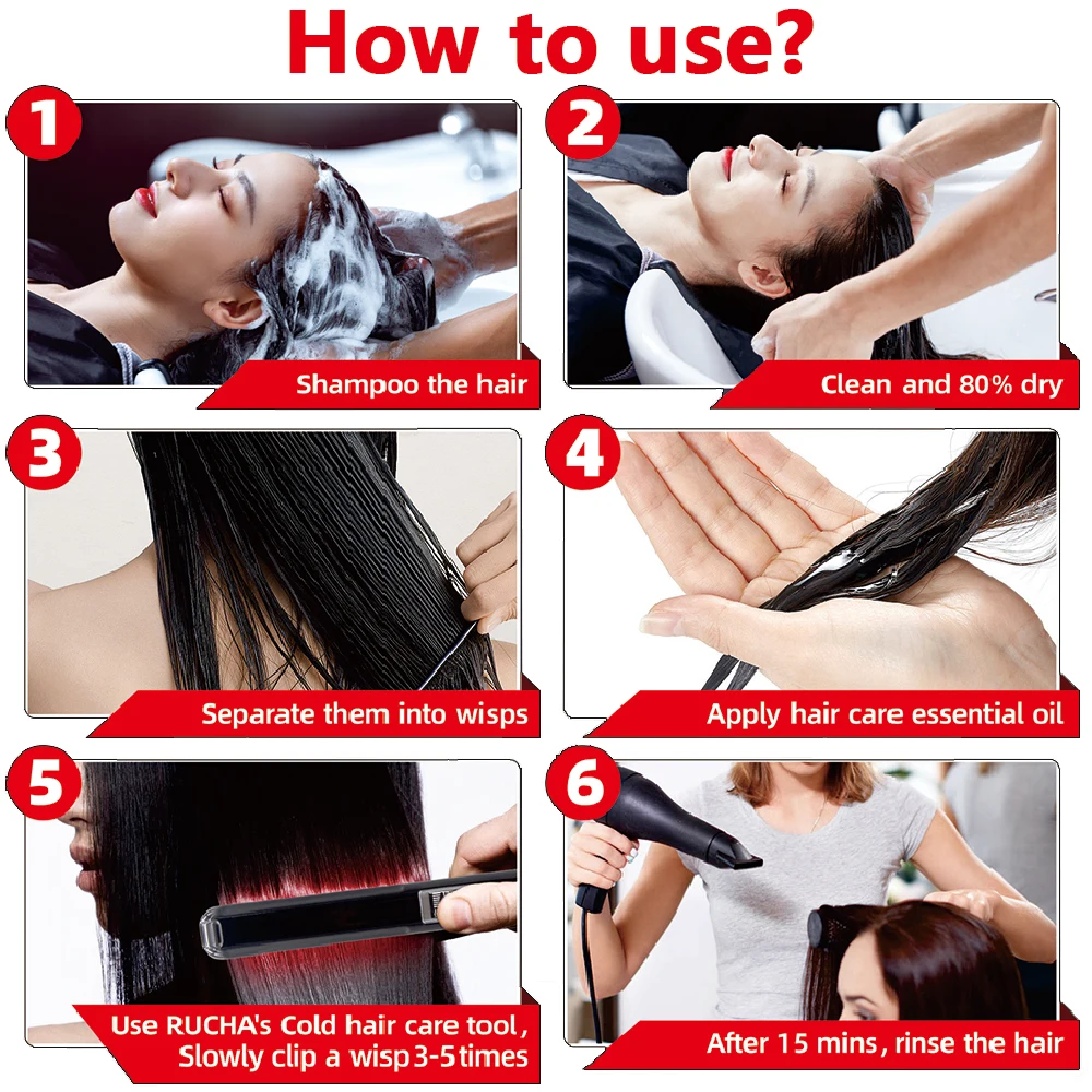 Hair Flat Irons Infrared Hair Straightener with Ultrasonic Cold Hair Care Iron Keratin Treatment for Frizzy Hair Recover Damaged
