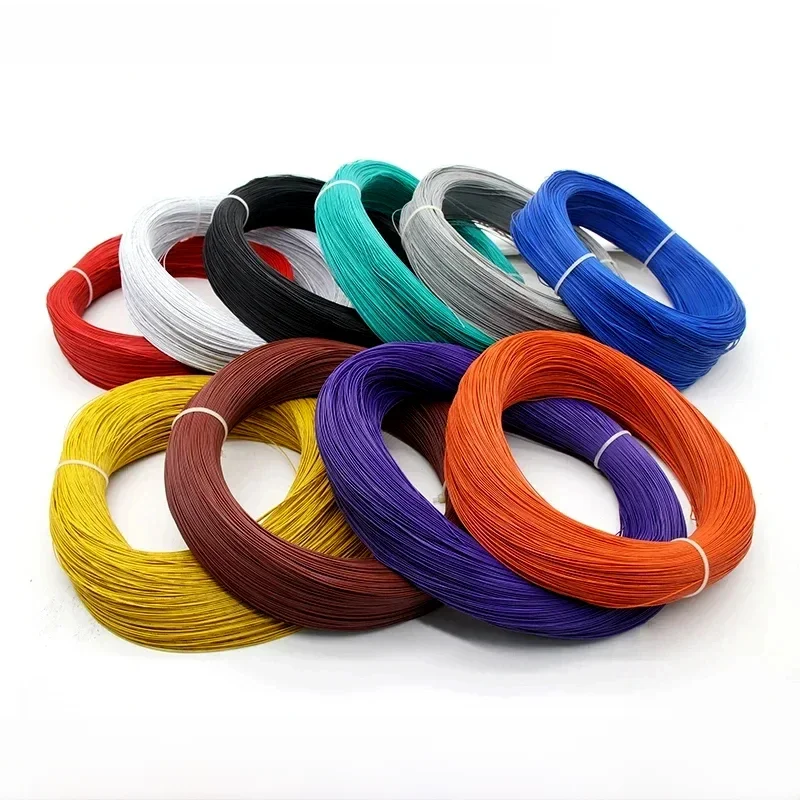 Fil électronique en PVC, câble flexible isolé, cuivre plaqué 18, ligne LED environnementale, bricolage, 32 AWG, 30 AWG, 28 AWG, 26 AWG, corde 1571