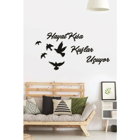 

PERFECT GIFT FOR VALENTINE'S DAY Softclass Life is Short Birds Are Flying Wall Motto Lettering Wooden Wall Mottos New