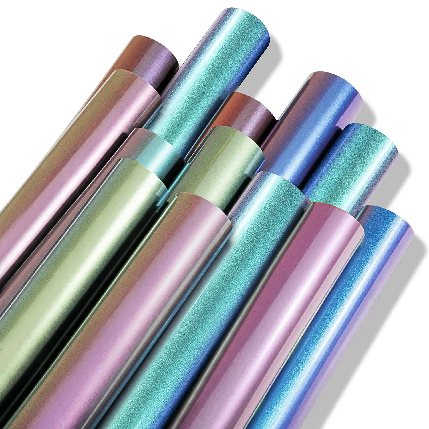 10 couleurs différentes 12 "x 20"/30x50 cm caméléon transfert de chaleur vinyle fer sur vinyle htv dégradé changement de couleur HTV pour t-Shirt