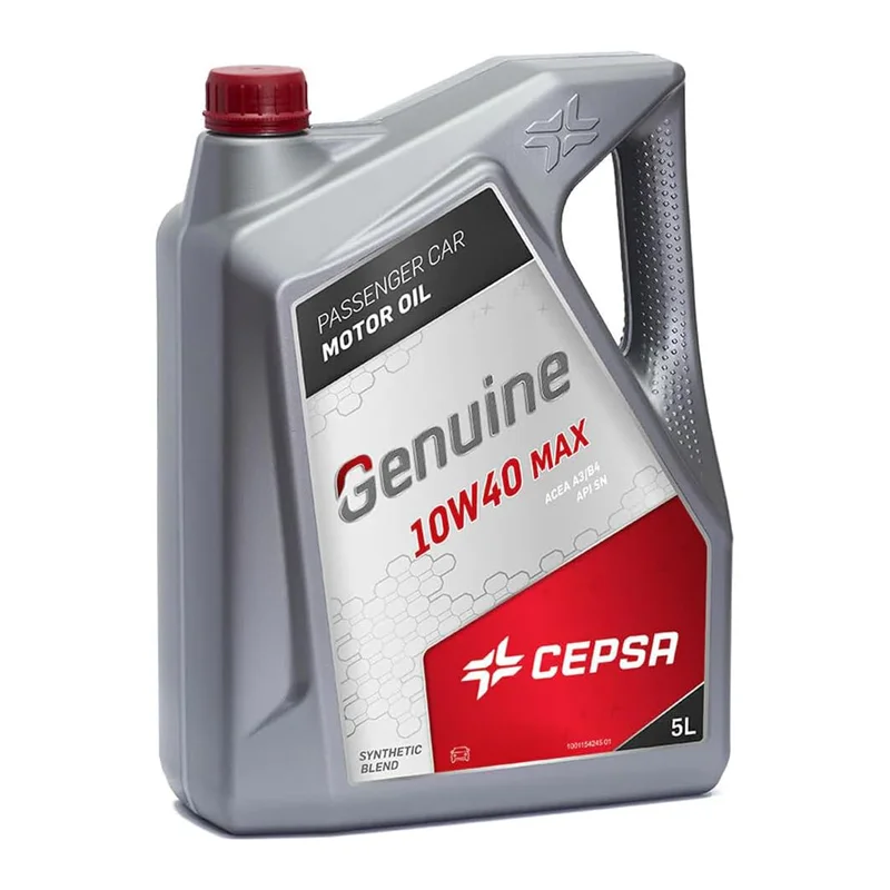 CEPSA GENUINE 10W40 MAX 5L - Lubricante semisintético para vehículos gasolina y diésel