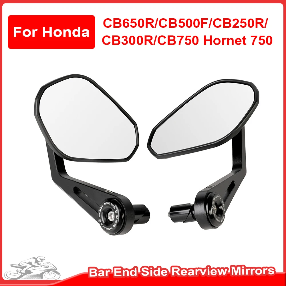 

Motorcycle Bar End Mirror For Honda CB650R/CB500F/CB250R/CB300R/CB750 Hornet 750 Handlebar Side Rearview Mirrors Rotation