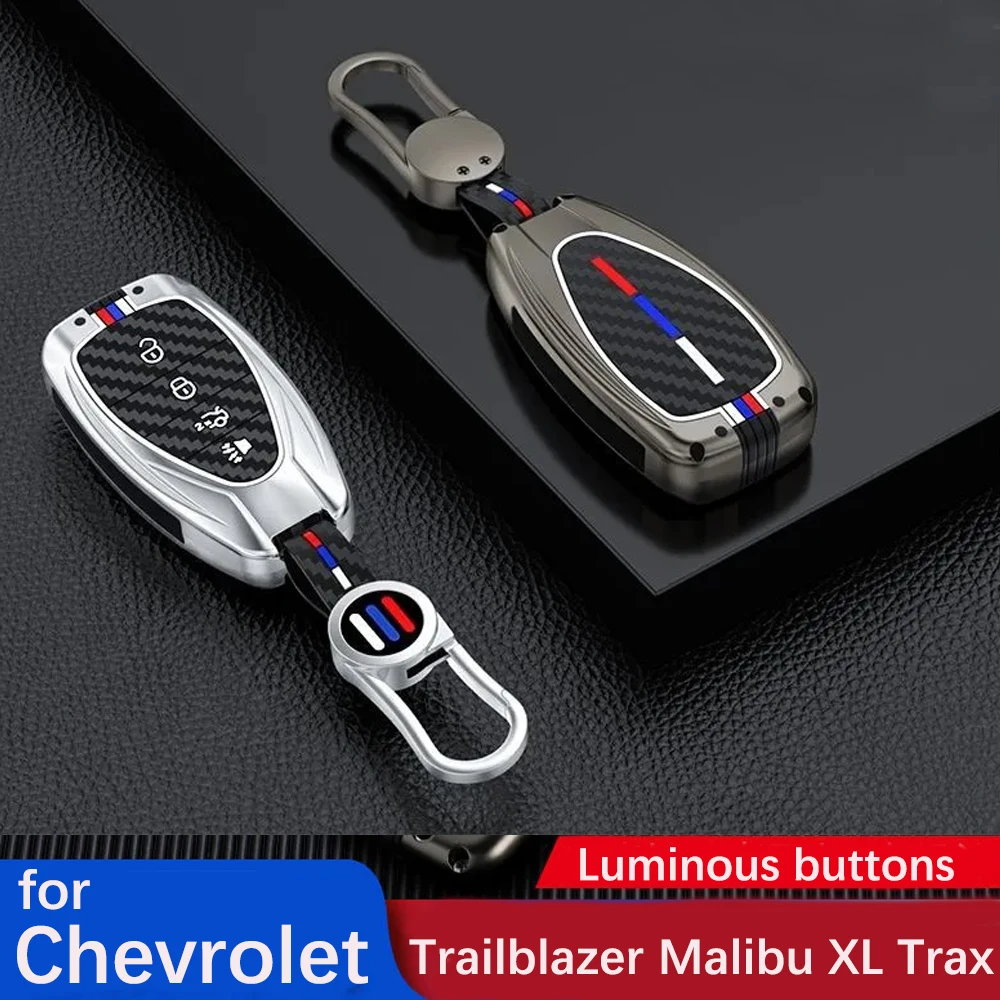 

Чехол для автомобильного ключа для Chevrolet Trailblazer Trax Malibu XL Equinox Cruze Orlando Captiva, брелок со светящимся сплавом, аксессуары