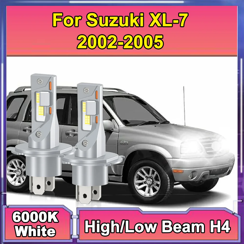 

Светодиодные лампы для фар H4 Hi/Lo BEAM 20000LM с высоким люменом Plug and Play, размер 1:1, Canbus, бесплатно для Suzuki XL-7 2002-2005
