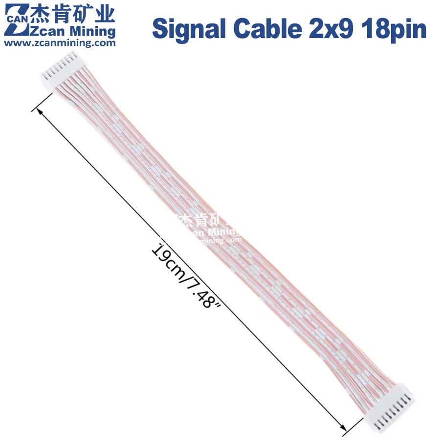 20cm / 60cm 18pin Signal Cable 2x9pin Miner Connect Data Cable for Antminer S19 L7 S21 Flat Flexible Cable H3CA