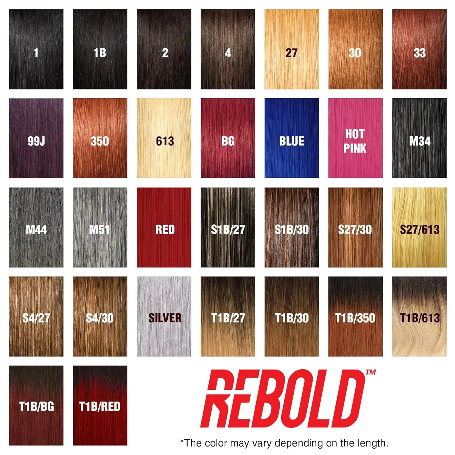 Sensationnel Rebold Human Hair Weave Yaki (10"-18")  -Sleek Yaki, Smooth, Quick Weave