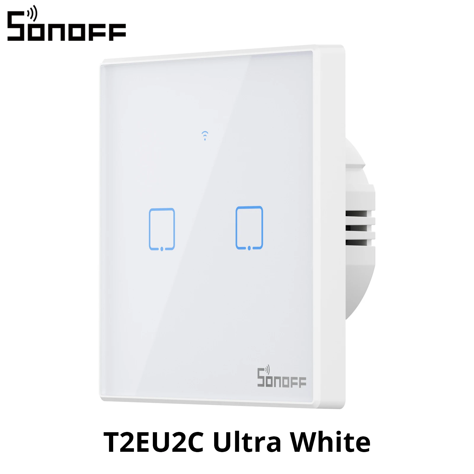 SONOFF T2/T3EU 433 MHz RF Wi-Fi aanraakwandenschakelaar, slimme scènebediening via de eWeLink afstandsbediening, spraakbesturing met Alexa en Google Home