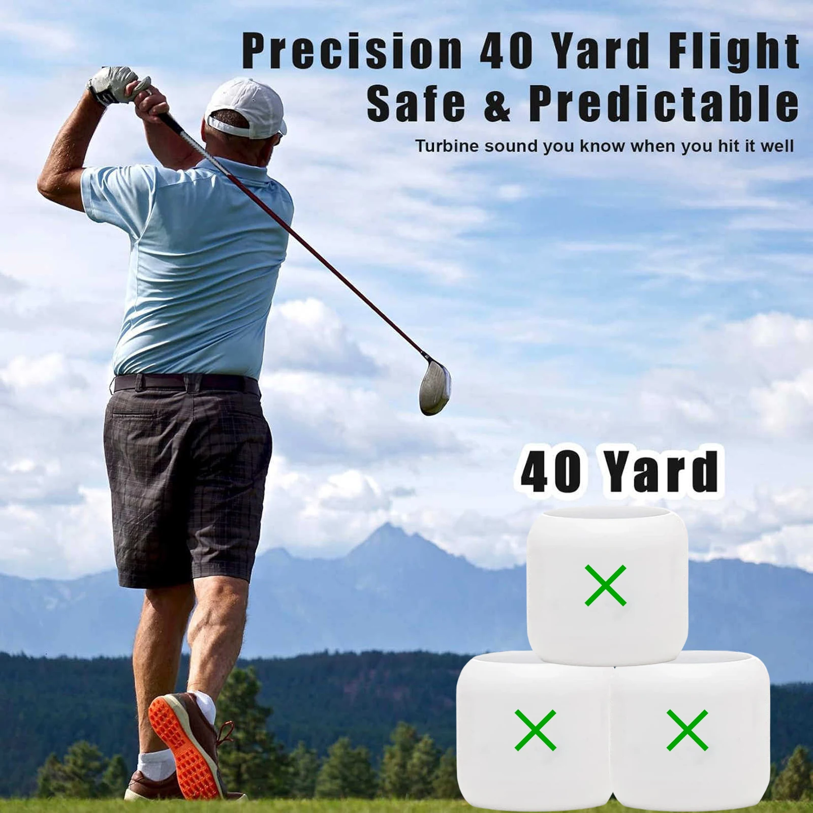 

Набор из 12 пластиковых мячей для гольфа с полым сердечником для тренировок в помещении и на улице, для развития навыков игры